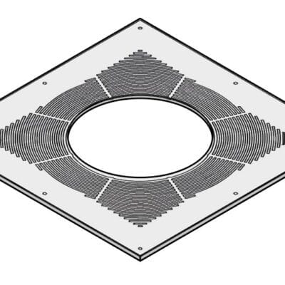 1 piece ventilated square fire stop plate G50