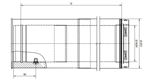 Double Wall Adjustable Starter Section with test point - ICID Plus