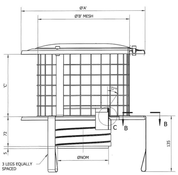 Combined Screwfit Pot Hanger and Terminal - Flexible Liners