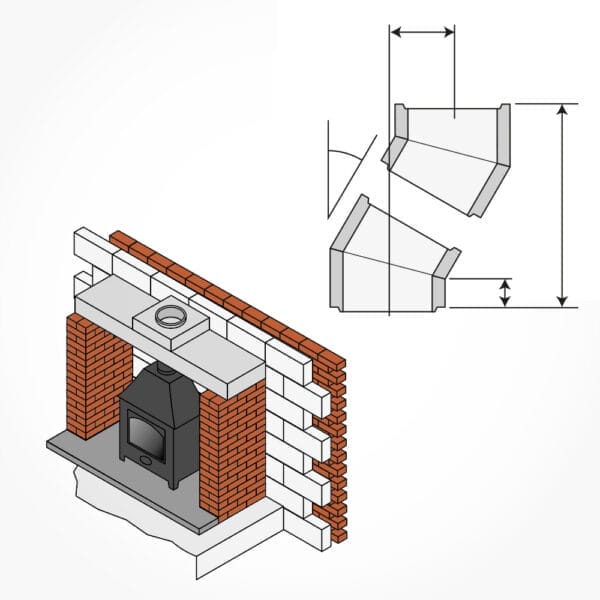 150mm i/d 8m Back Offset External