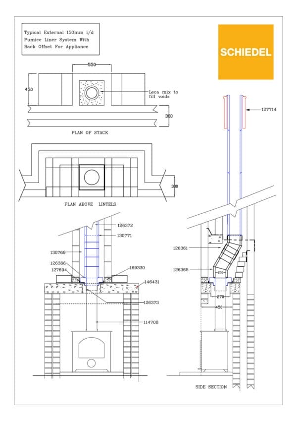 150mm i/d 6m Back Offset External