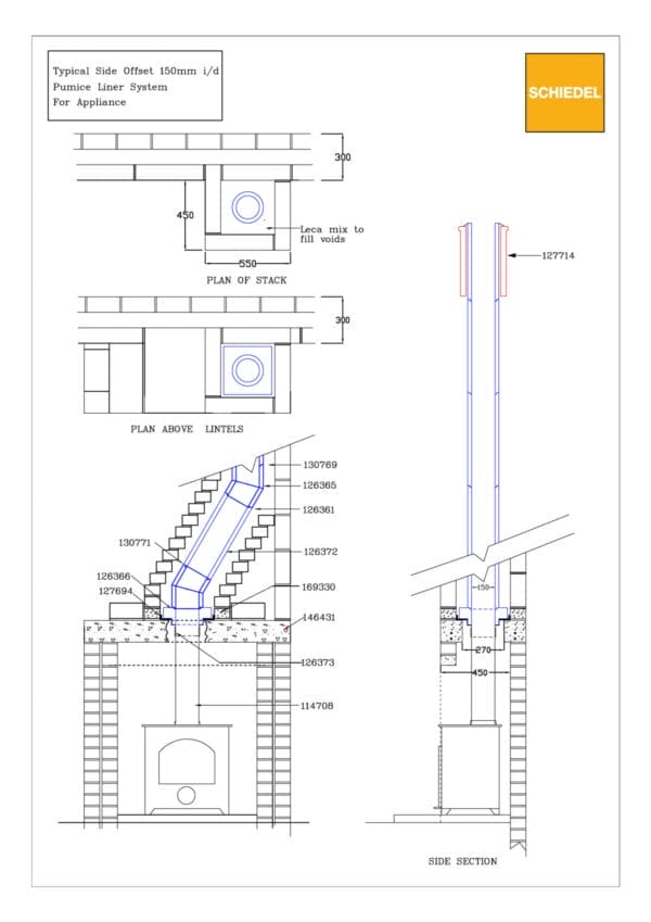 150mm i/d 6m Side Offset Internal